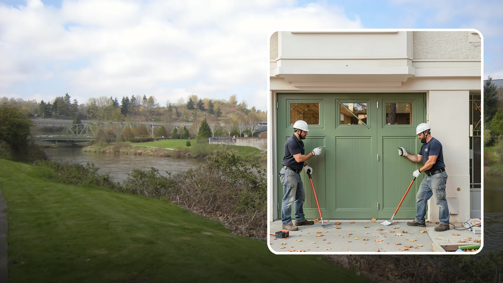 Insulated Garage Door Installation in Tukwila, King County, WA - Installing an insulated garage door that keeps the space warmer, quieter, and more efficient through Northwest winters.