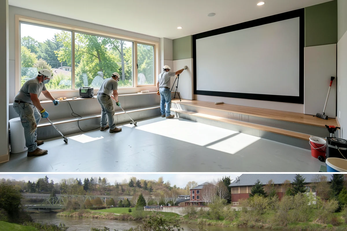 Insulated Garage Door Installation in Tukwila, King County, WA - Installing before winter maximizes the comfort and efficiency benefit through the cold, damp months.