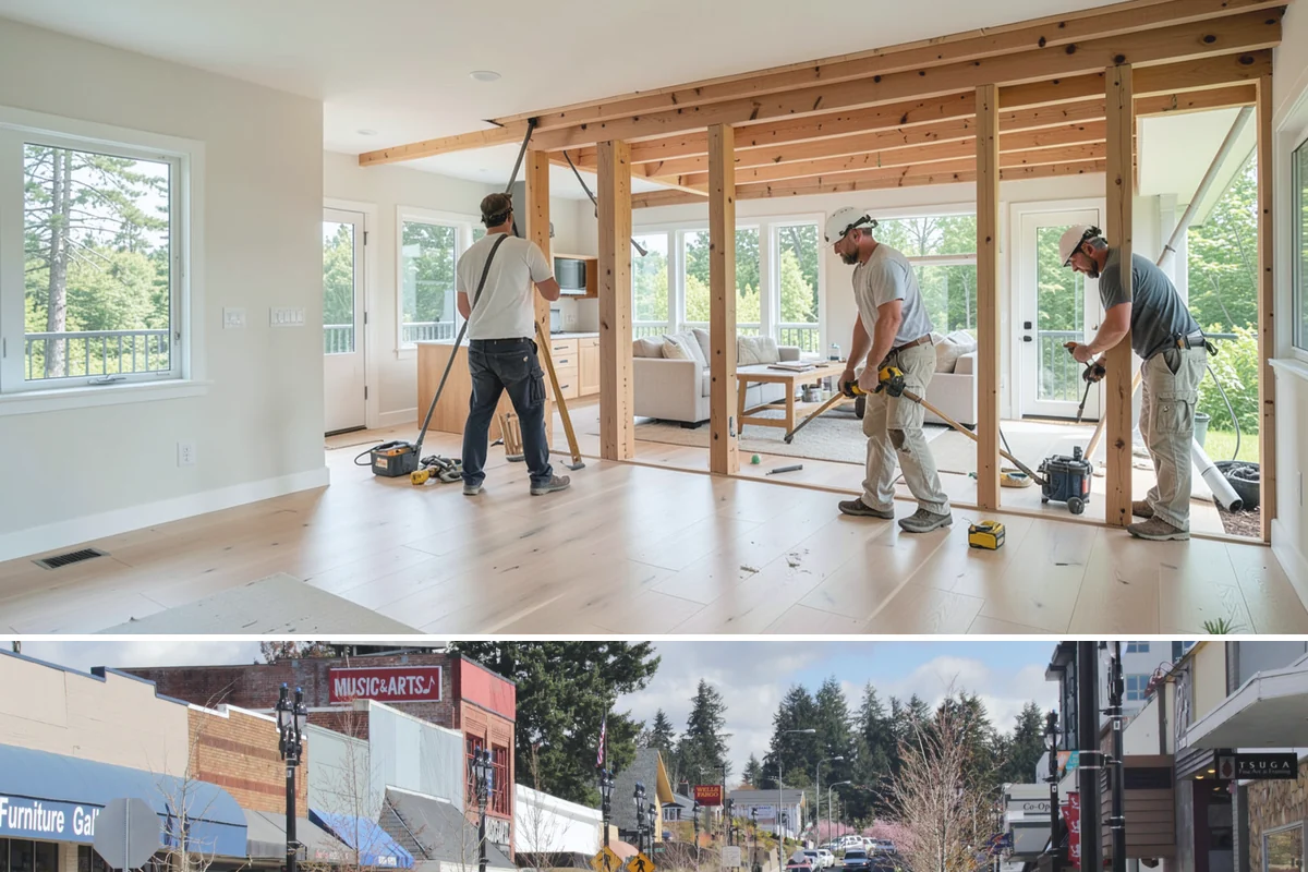 Insulation Upgrade in Bothell, King County, WA - Fall is a popular time so homes are ready to hold heat through winter, but work proceeds year-round.