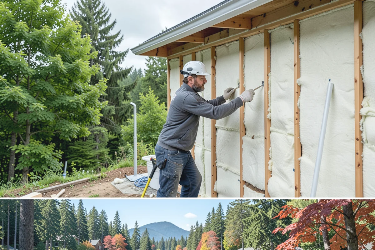 Insulation Upgrade in Covington, King County, WA - Fall is a popular time so homes are ready to hold heat through winter, but work proceeds year-round.