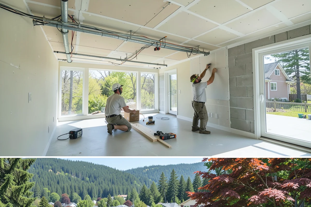 Insulation Upgrade in Index, Snohomish County, WA - Fall is a popular time so homes are ready to hold heat through winter, but work proceeds year-round.