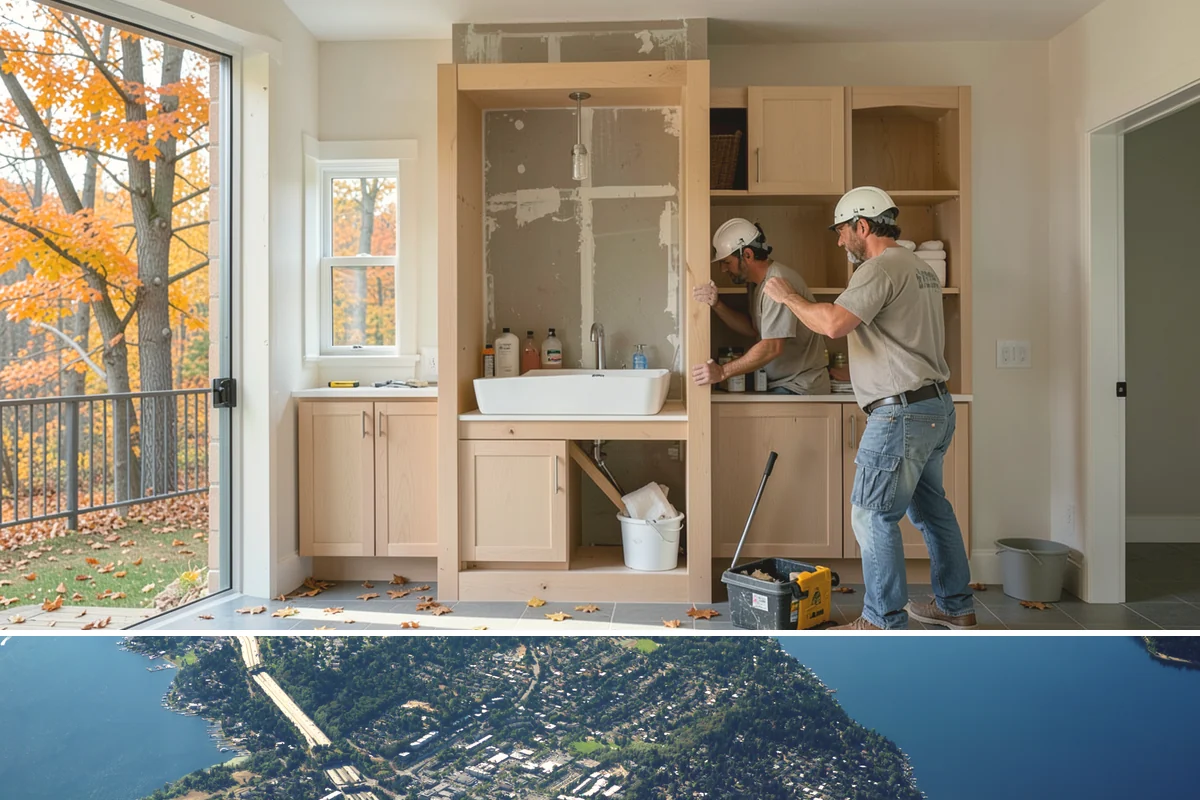 Insulation Upgrade in Mercer Island, King County, WA - Fall is a popular time so homes are ready to hold heat through winter, but work proceeds year-round.