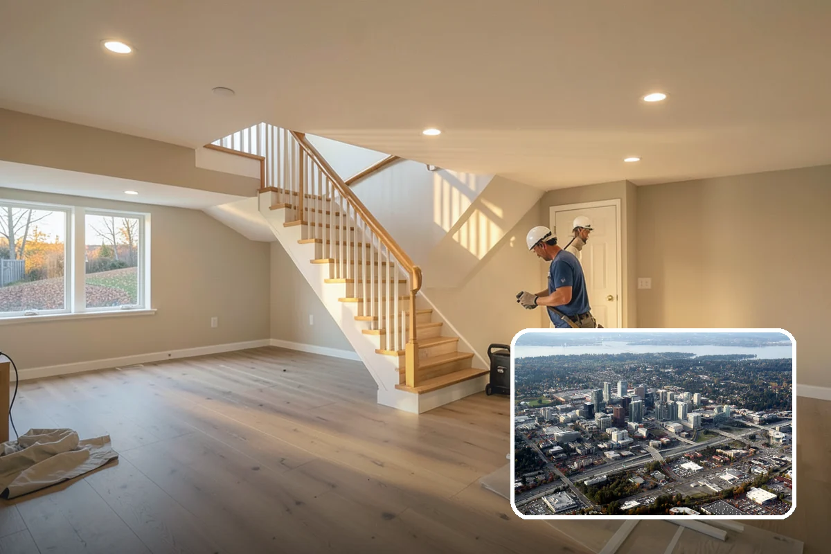 Interior Demolition in Bellevue, King County, WA - Clears space safely for the next phase