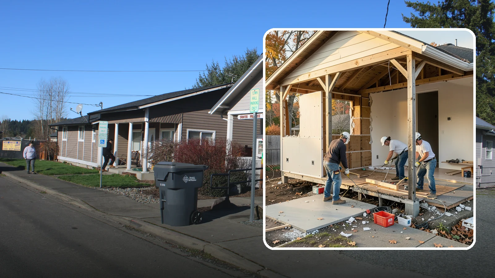 Interior Demolition in South Prairie, Pierce County, WA - Careful, controlled removal of interior finishes and structures to prepare a space for remodeling.
