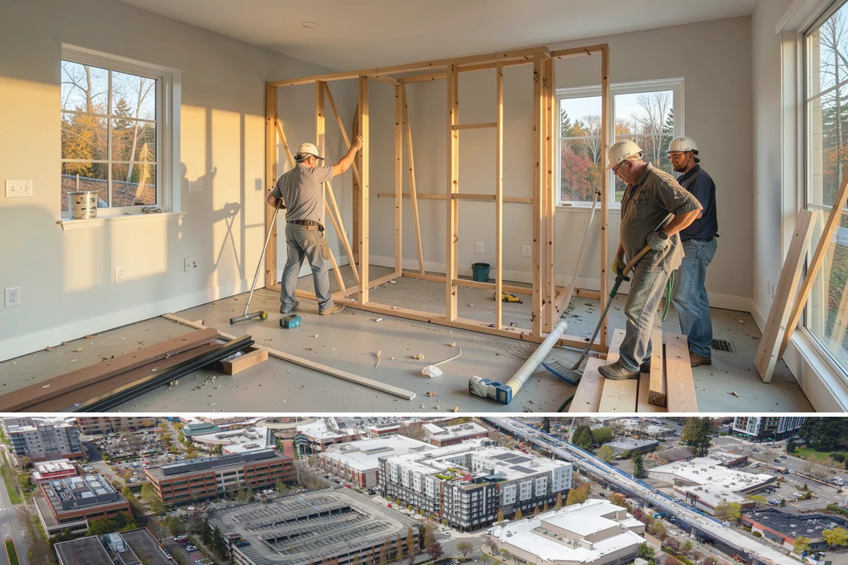 Interior Door Installation in Redmond, King County, WA - Interior door work is unaffected by weather and can be scheduled comfortably any time of year.