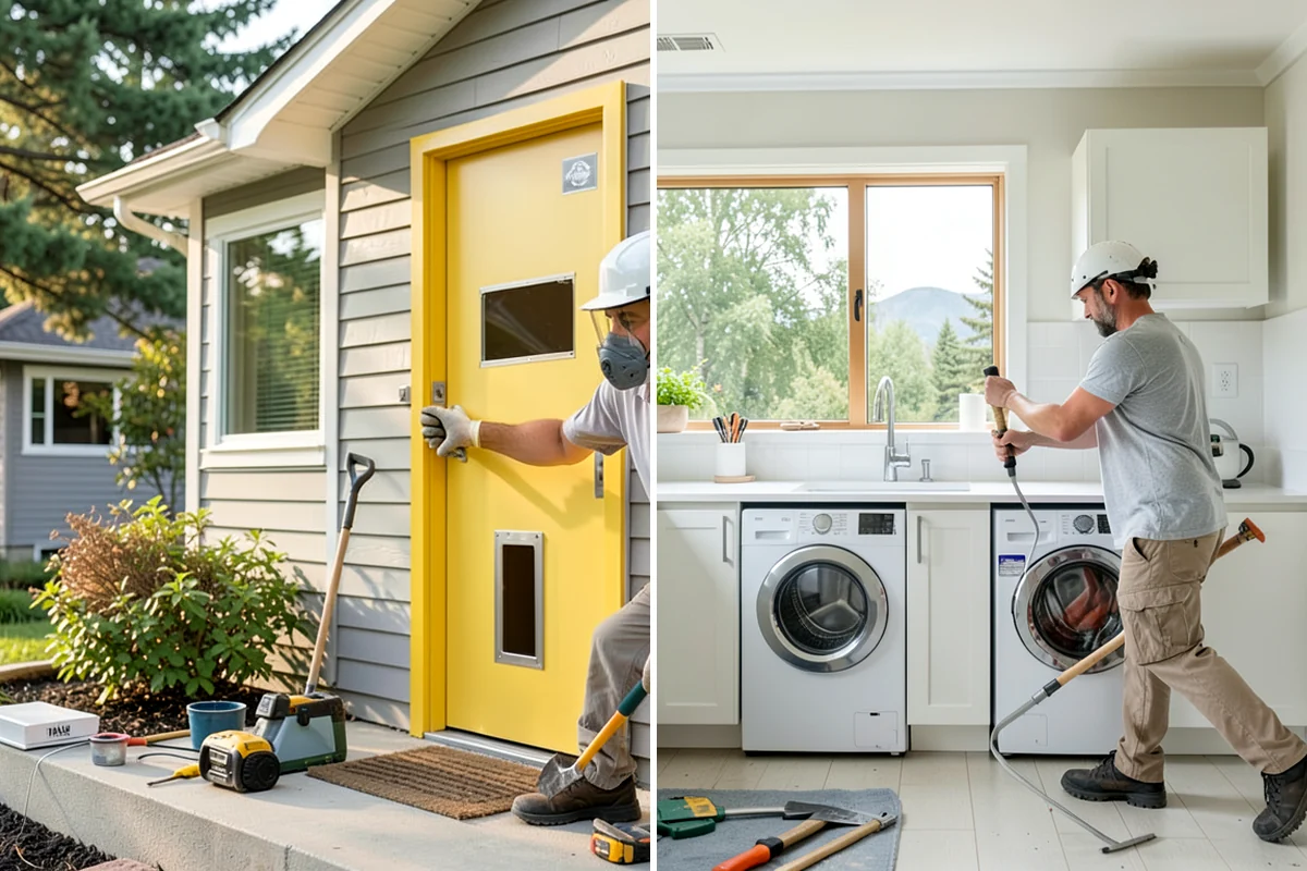 Interior Door Replacement in Lake Forest Park, King County, WA - Remove existing doors and evaluate the condition of each jamb
