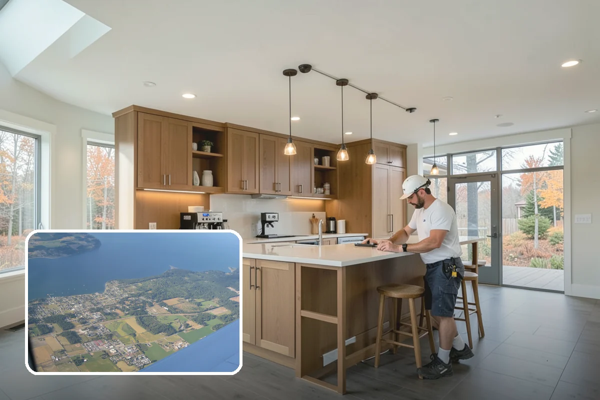 Interior Drainage System in Coupeville, Island County, WA - Captures water from walls and the floor-to-wall joint
