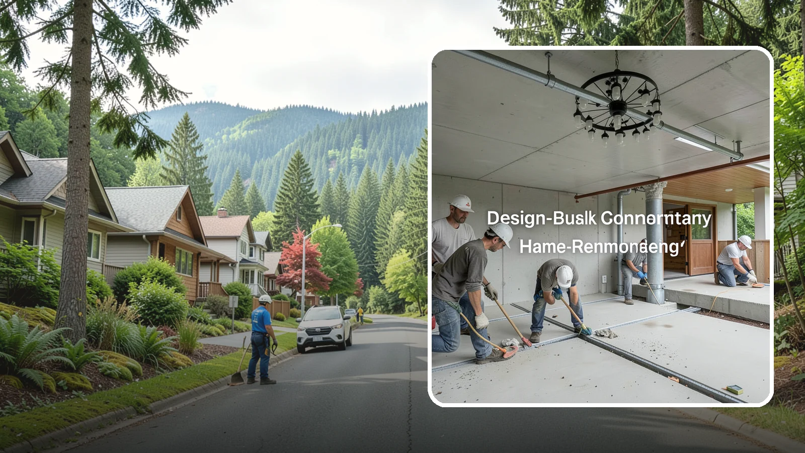 Interior Drainage System in Darrington, Snohomish County, WA - Installing a subfloor drain channel and sump collection loop inside the basement to capture and remove water that gets in.