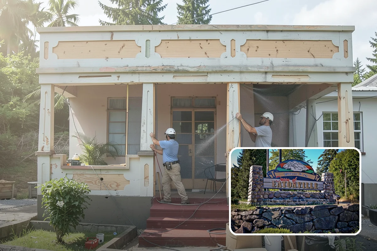 Interior Drainage System in Eatonville, Pierce County, WA - Captures water from walls and the floor-to-wall joint