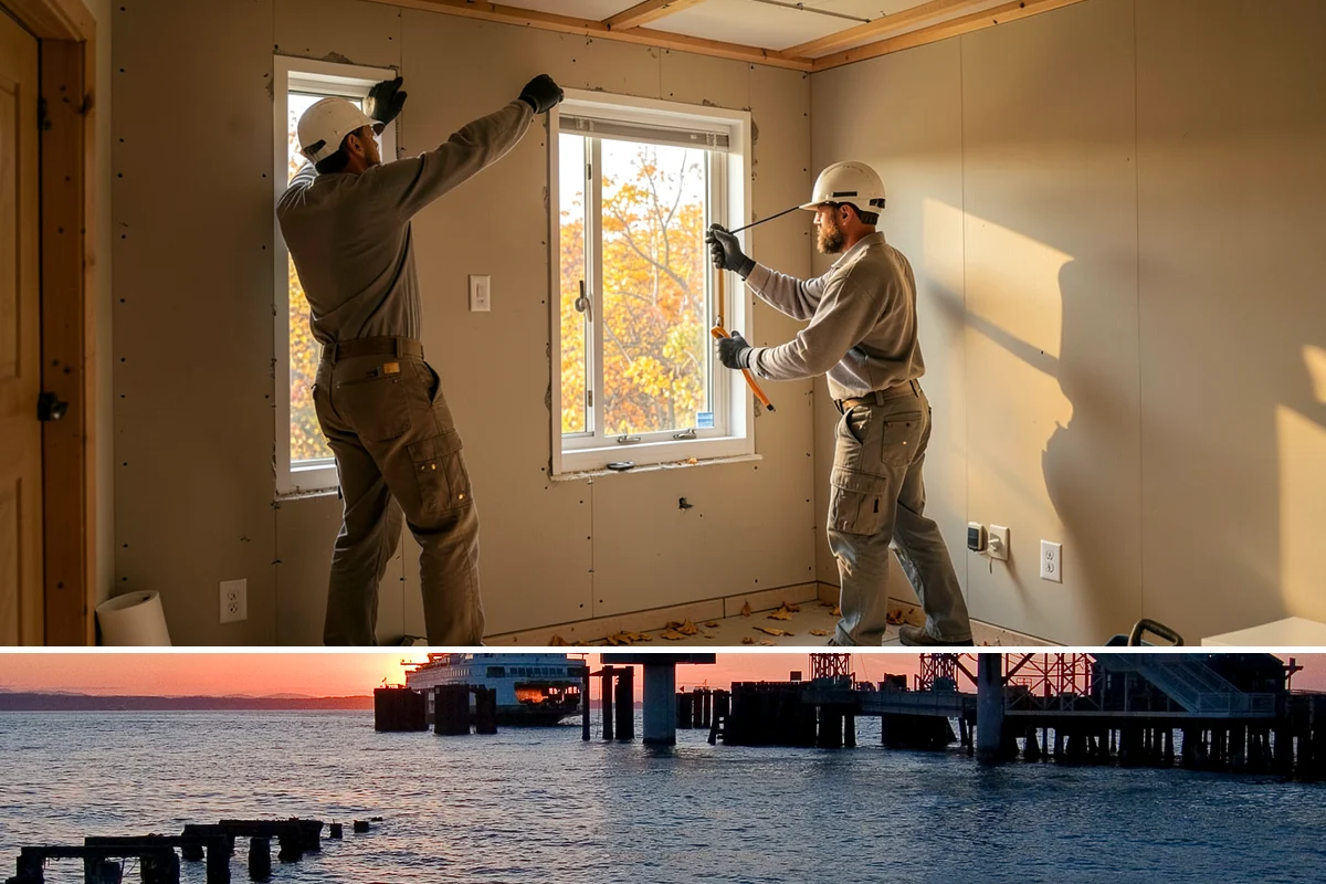 Interior Drainage System in Edmonds, Snohomish County, WA - Interior drainage can be installed in any weather, making winter, when leaks reveal themselves, a practical time to act.