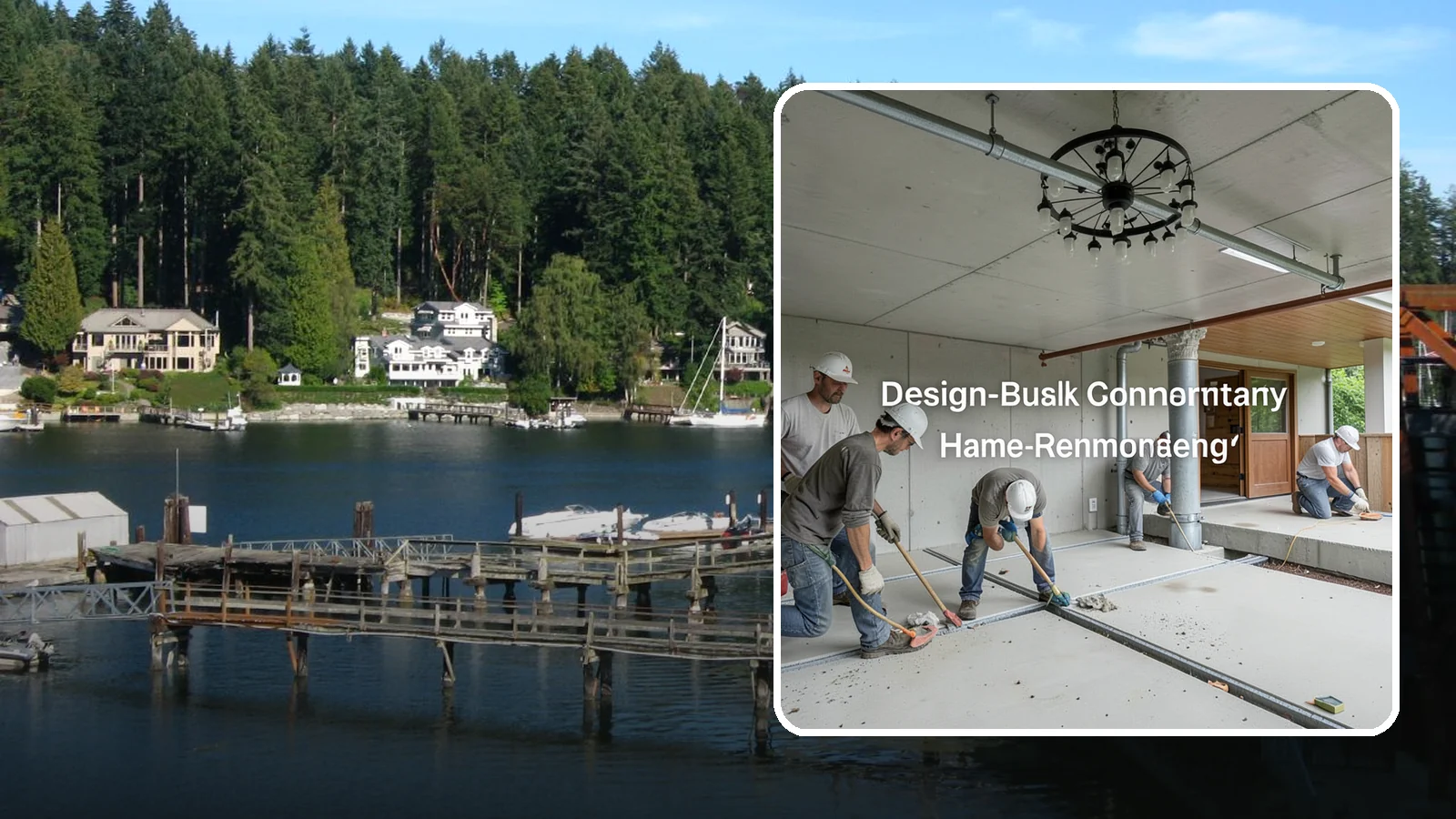 Interior Drainage System in Gig Harbor, Pierce County, WA - Installing a subfloor drain channel and sump collection loop inside the basement to capture and remove water that gets in.