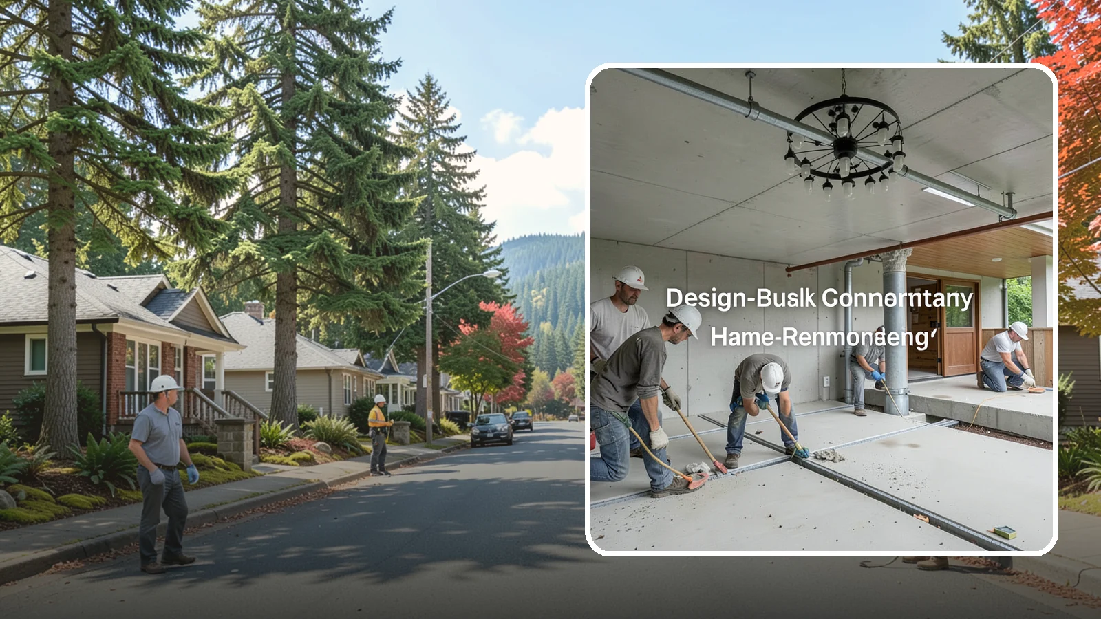 Interior Drainage System in Hunts Point, King County, WA - Installing a subfloor drain channel and sump collection loop inside the basement to capture and remove water that gets in.