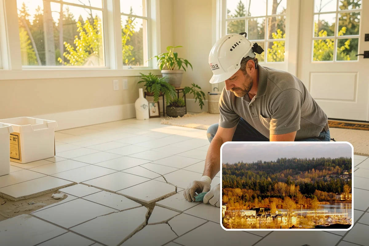 Interior Drainage System in Kenmore, King County, WA - Captures water from walls and the floor-to-wall joint
