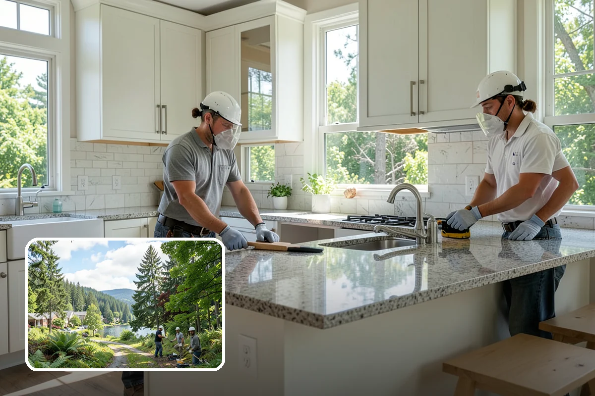 Interior Drainage System in Lake Forest Park, King County, WA - Captures water from walls and the floor-to-wall joint