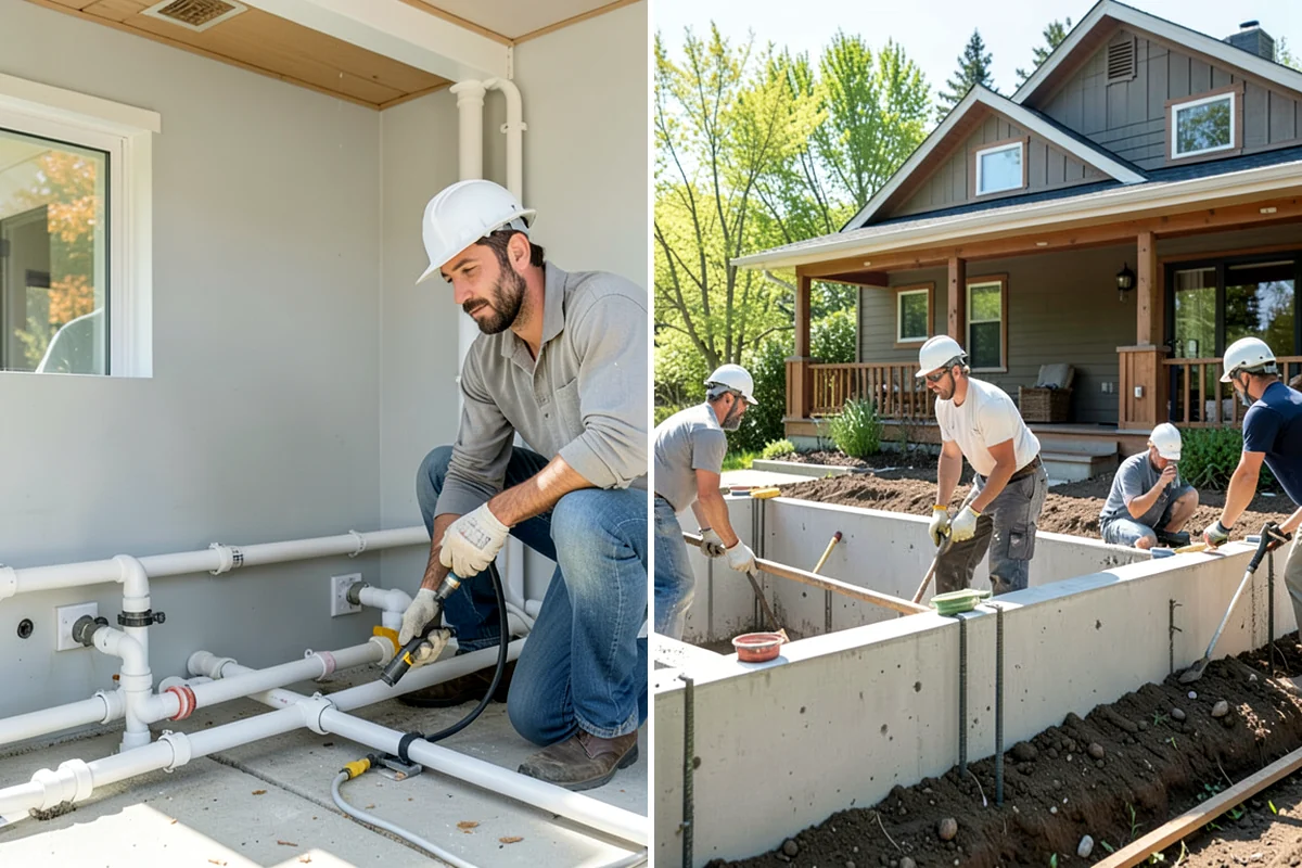 Interior Drainage System in Lyman, Skagit County, WA - Map water entry and mark the drain path around the perimeter