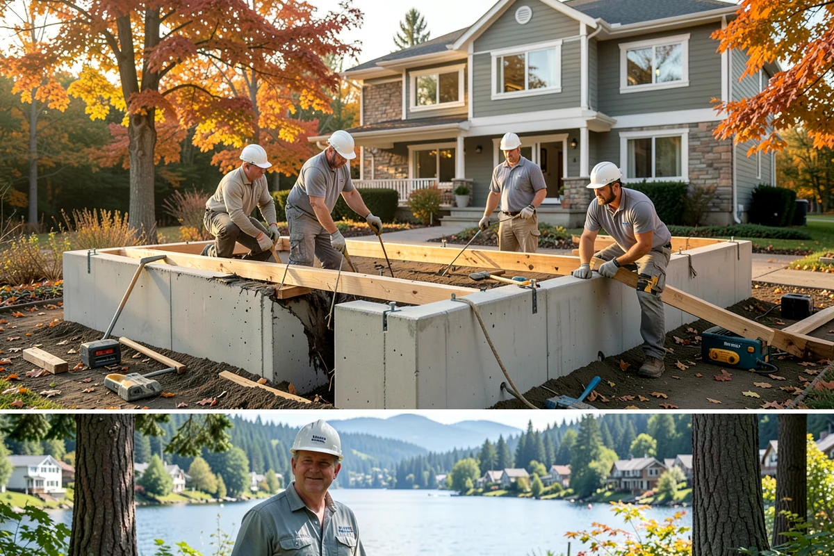 Interior Drainage System in Milton, King County, WA - Interior drainage can be installed in any weather, making winter, when leaks reveal themselves, a practical time to act.