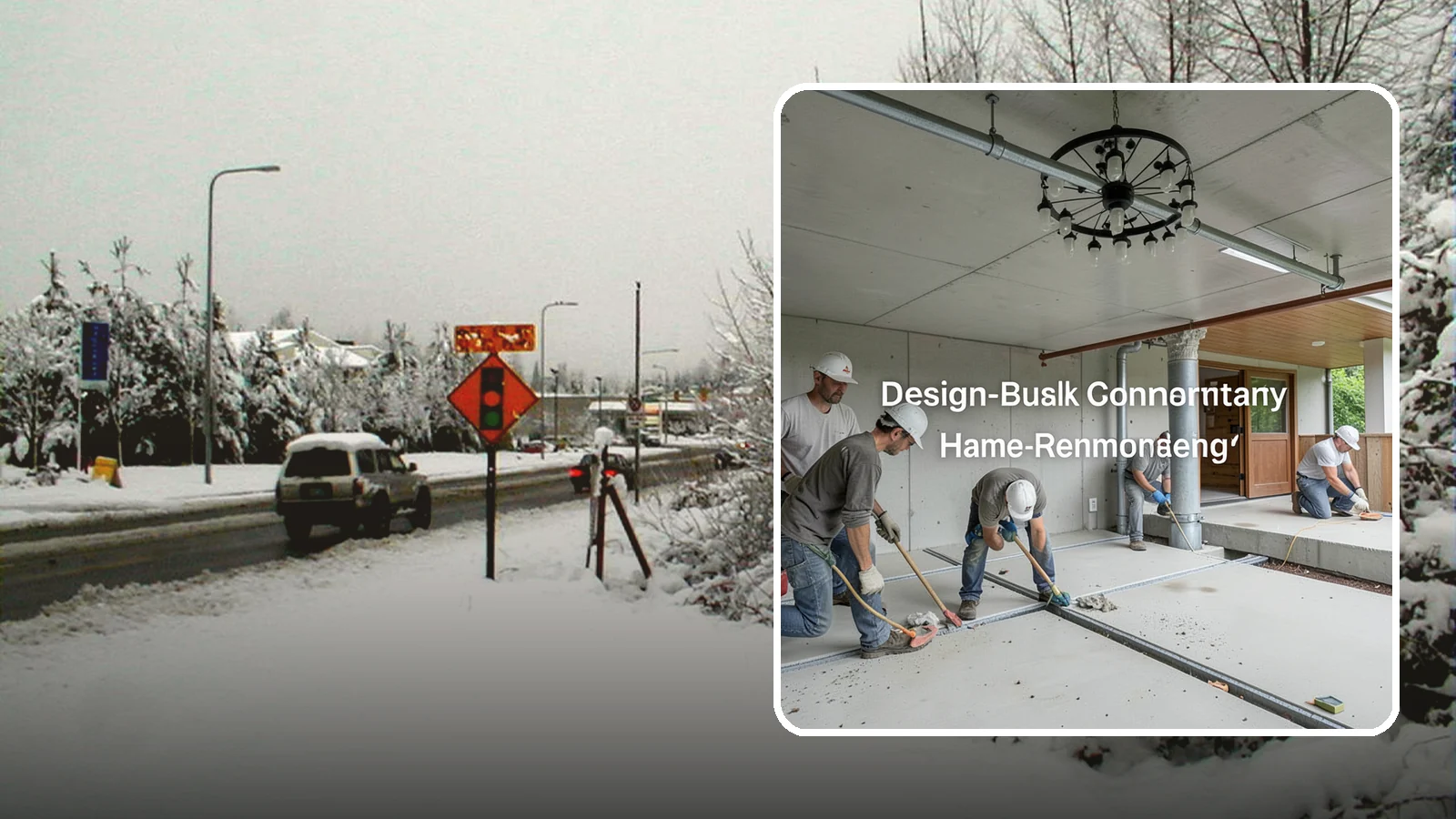 Interior Drainage System in Newcastle, King County, WA - Installing a subfloor drain channel and sump collection loop inside the basement to capture and remove water that gets in.