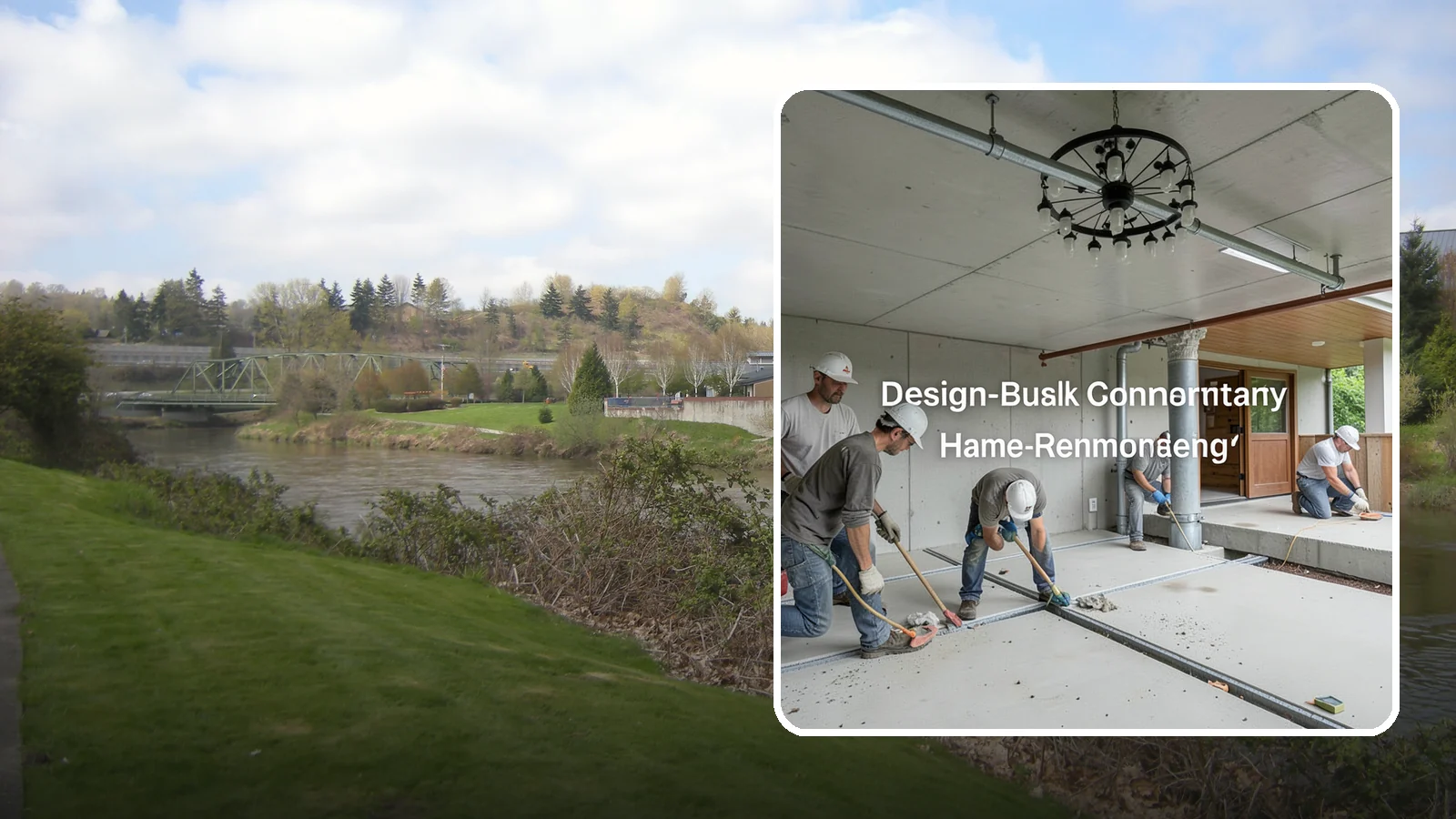 Interior Drainage System in Tukwila, King County, WA - Installing a subfloor drain channel and sump collection loop inside the basement to capture and remove water that gets in.
