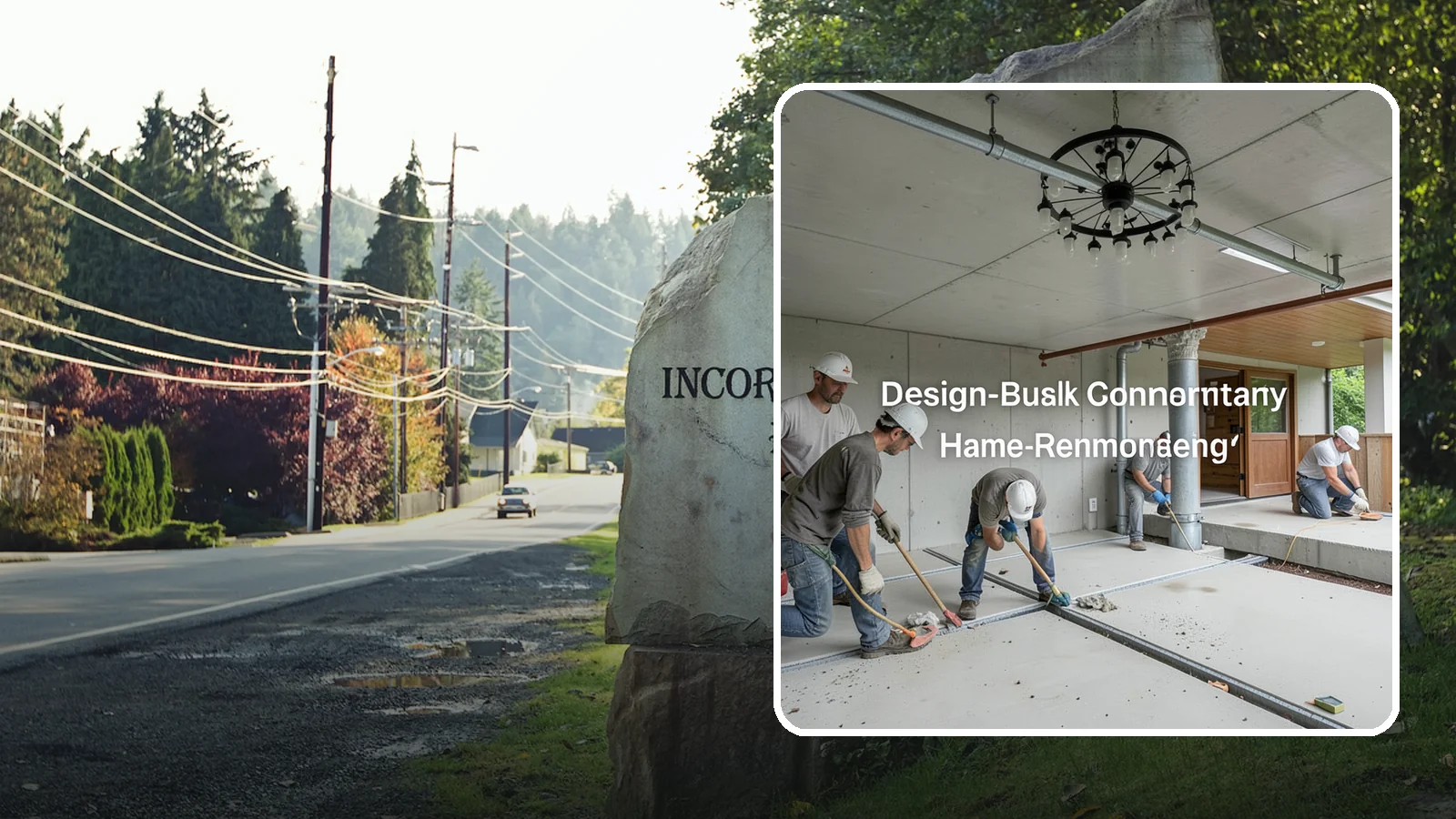 Interior Drainage System in Wilkeson, Pierce County, WA - Installing a subfloor drain channel and sump collection loop inside the basement to capture and remove water that gets in.