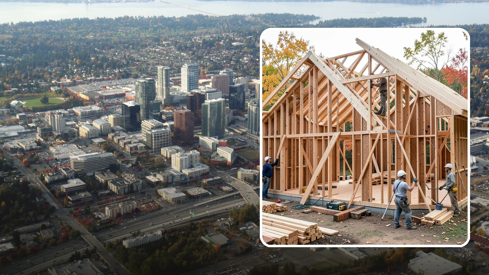 Interior Framing in Bellevue, King County, WA - We frame interior partition walls to lay out rooms, closets, and openings exactly as your remodel plans call for.
