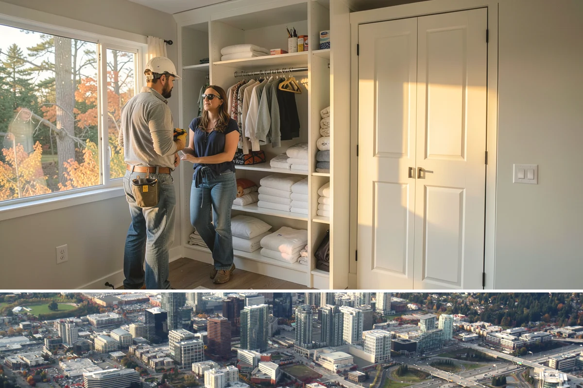 Interior Framing in Bellevue, King County, WA - Interior framing runs comfortably year-round since the work stays inside the weather envelope regardless of Puget Sound...