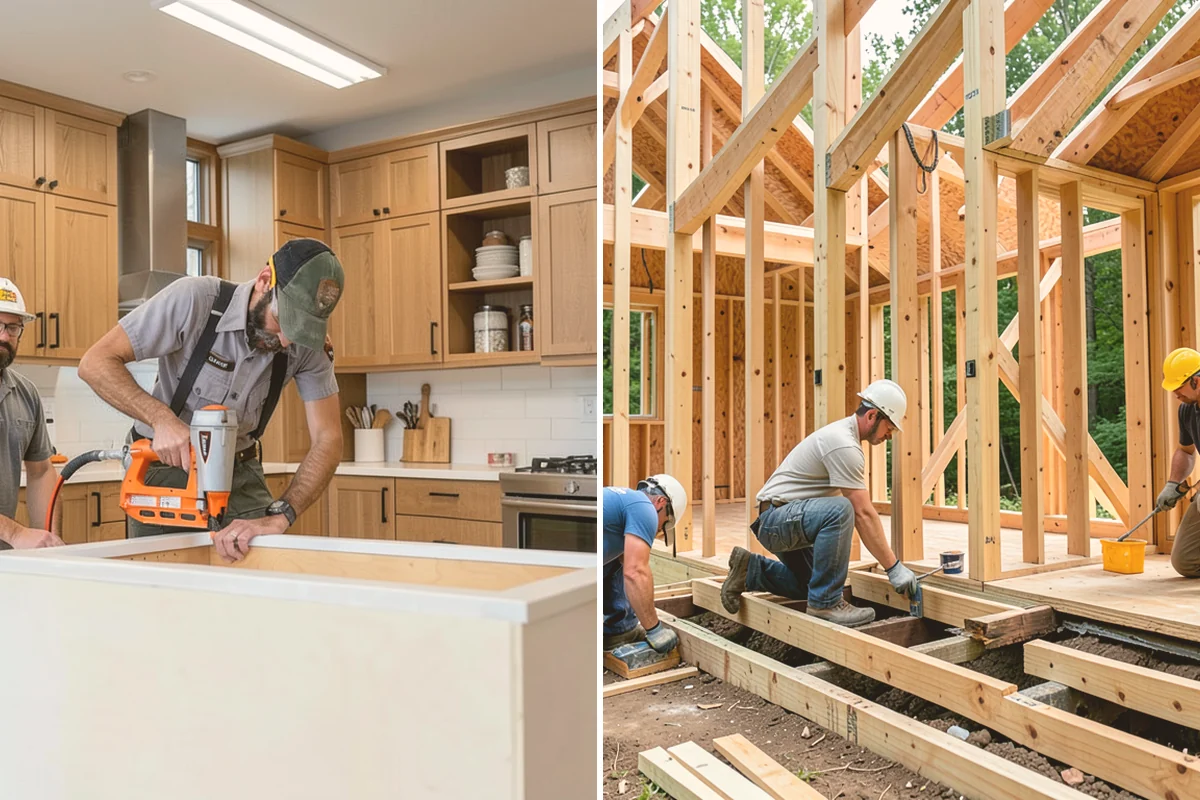 Interior Framing in Bothell, King County, WA - Chalk partition lines and confirm the layout with you