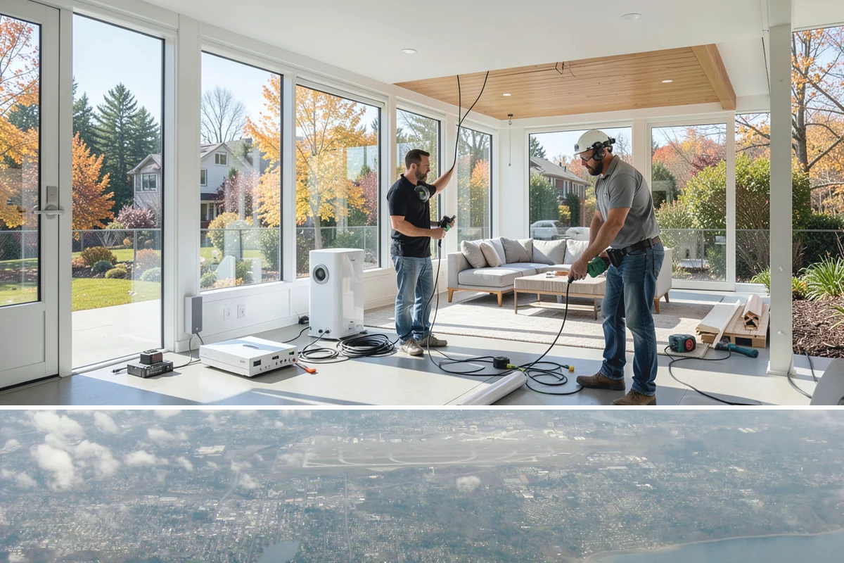 Interior Framing in Burien, King County, WA - Interior framing runs comfortably year-round since the work stays inside the weather envelope regardless of Puget Sound...