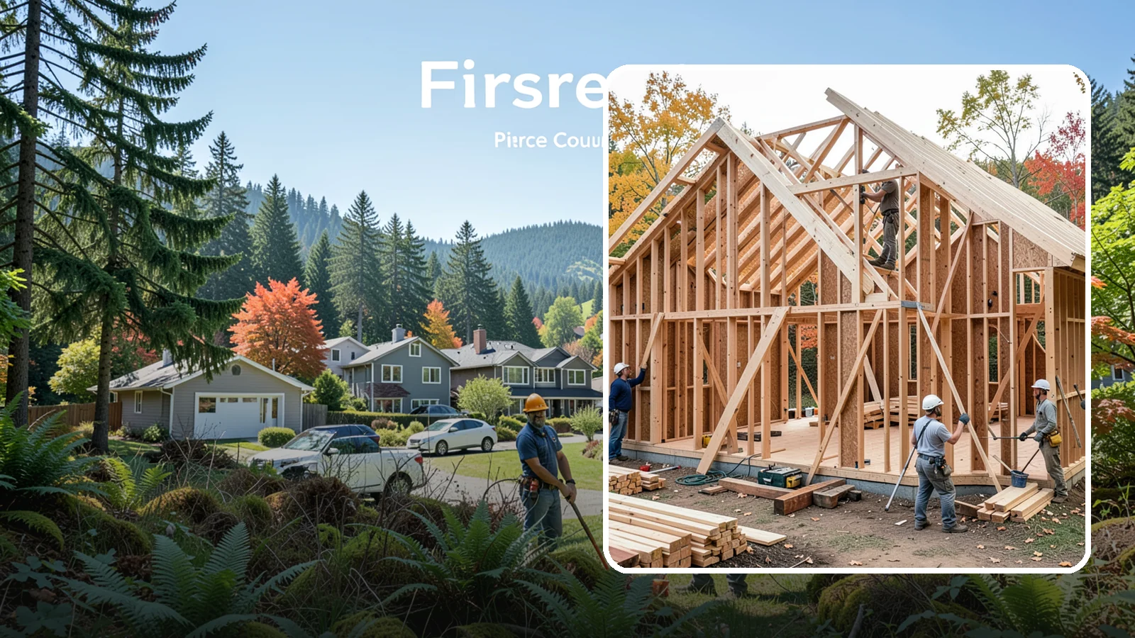 Interior Framing in Fircrest, Pierce County, WA - We frame interior partition walls to lay out rooms, closets, and openings exactly as your remodel plans call for.