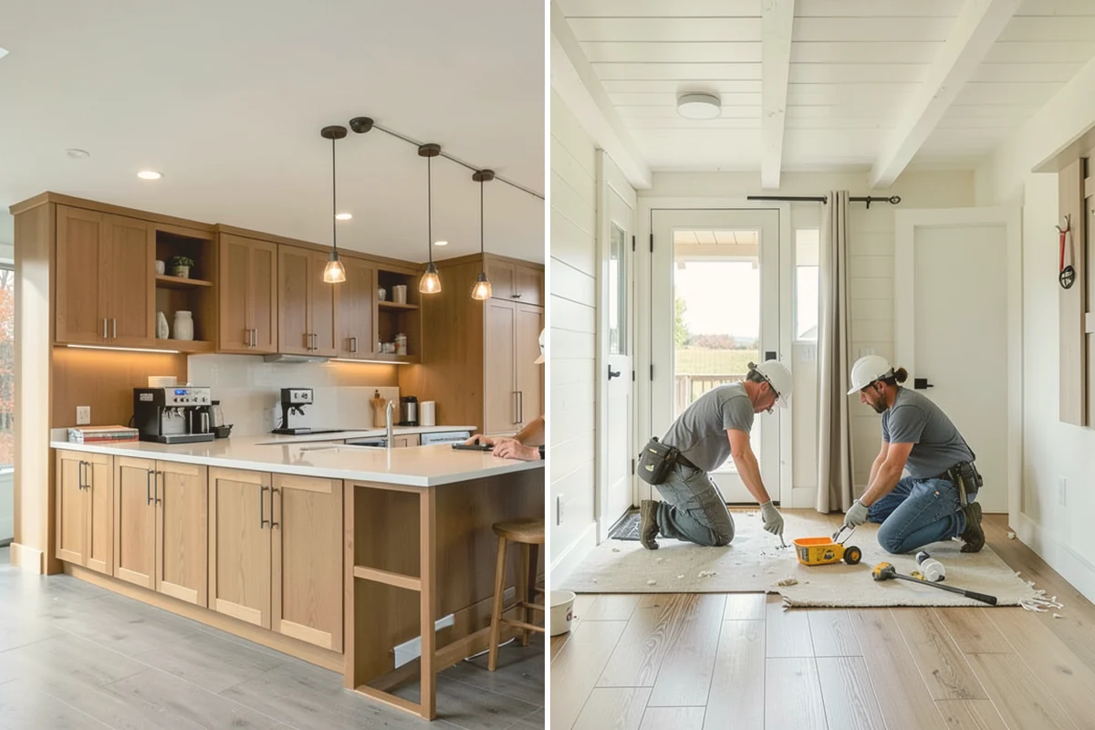 Interior Framing in Kent, King County, WA - Chalk partition lines and confirm the layout with you