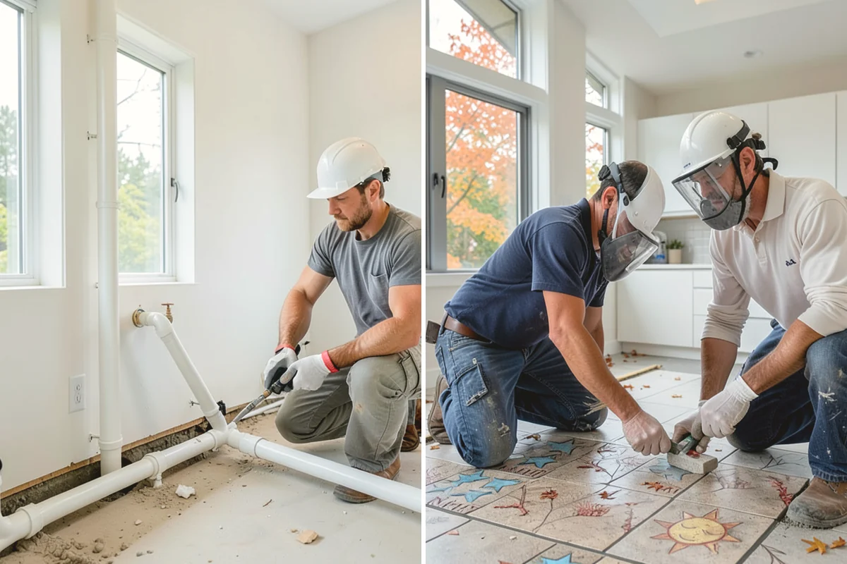 Interior Framing in La Conner, Skagit County, WA - Chalk partition lines and confirm the layout with you