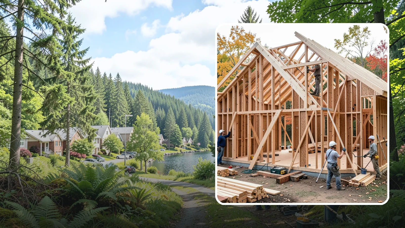 Interior Framing in Lake Forest Park, King County, WA - We frame interior partition walls to lay out rooms, closets, and openings exactly as your remodel plans call for.