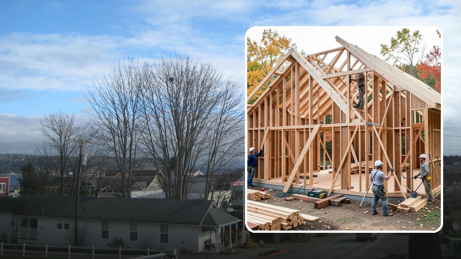 Interior Framing in Langley, Island County, WA - We frame interior partition walls to lay out rooms, closets, and openings exactly as your remodel plans call for.