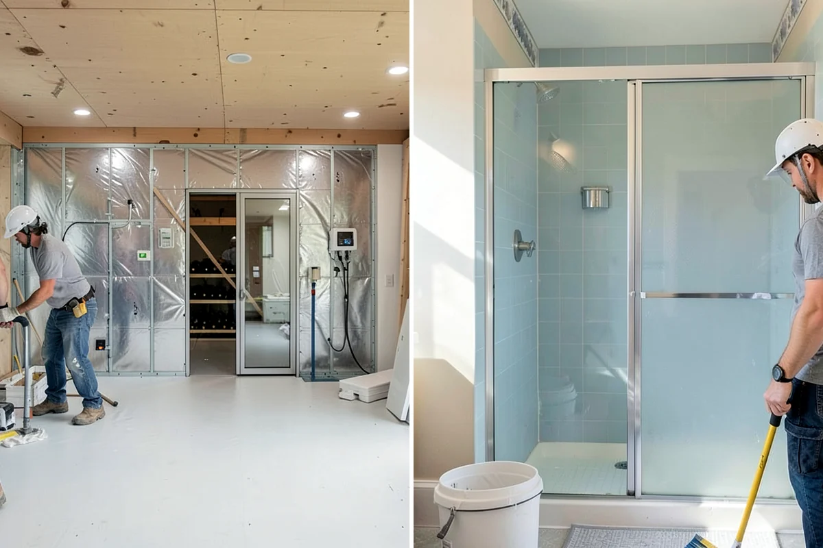 Interior Framing in Maple Valley, King County, WA - Chalk partition lines and confirm the layout with you