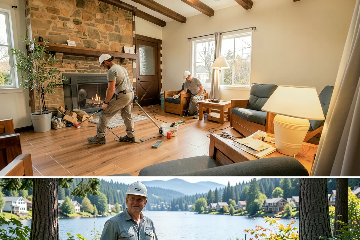 Interior Framing in Milton, King County, WA - Interior framing runs comfortably year-round since the work stays inside the weather envelope regardless of Puget Sound...