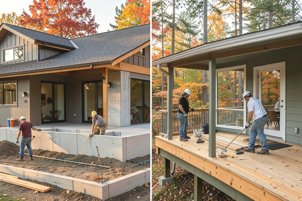 Interior Framing in Mukilteo, Snohomish County, WA - Chalk partition lines and confirm the layout with you