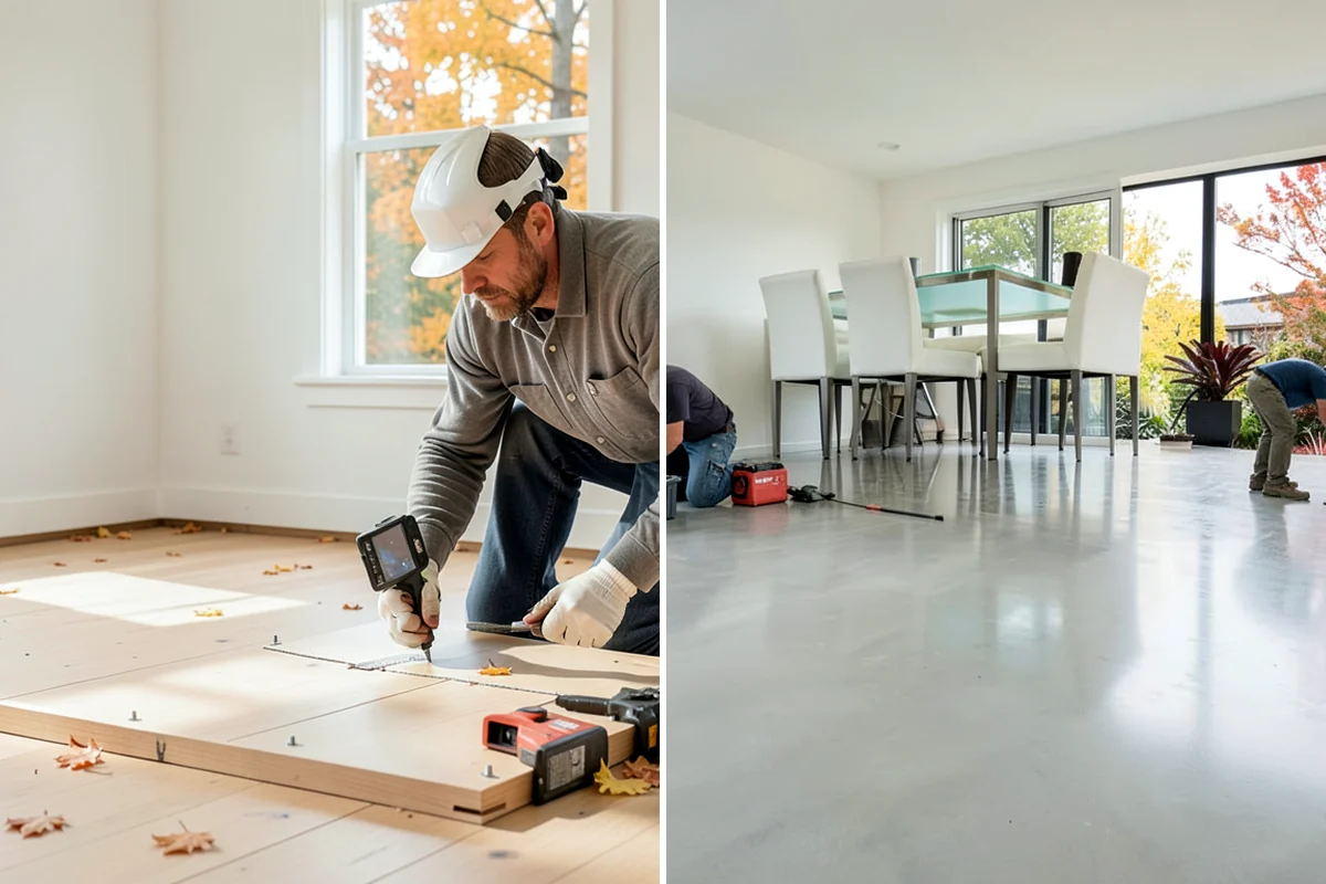 Interior Framing in Pacific, King County, WA - Chalk partition lines and confirm the layout with you