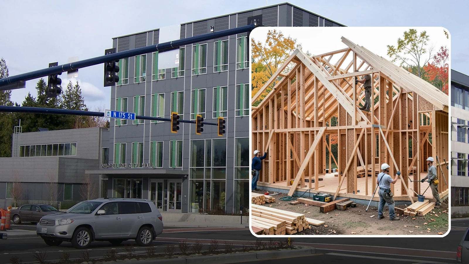 Interior Framing in Shoreline, King County, WA - We frame interior partition walls to lay out rooms, closets, and openings exactly as your remodel plans call for.