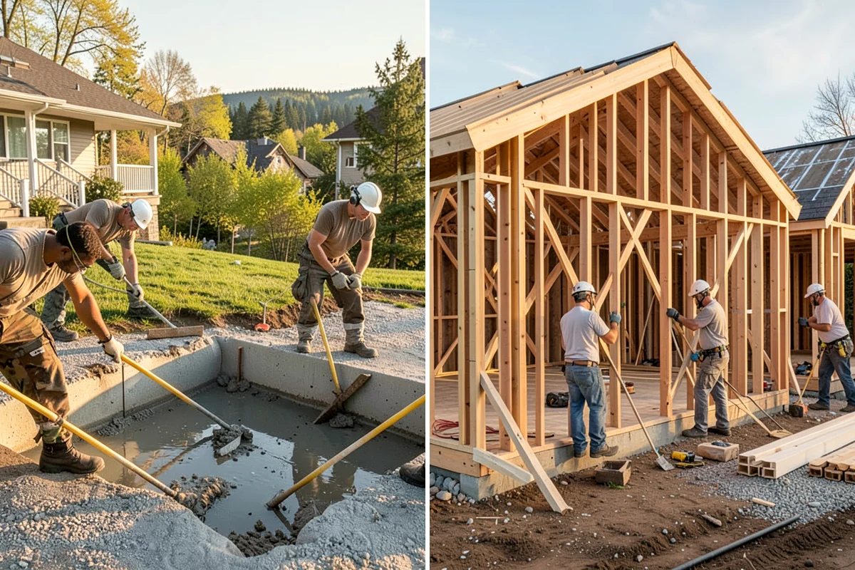 Interior Framing in Shoreline, King County, WA - Chalk partition lines and confirm the layout with you