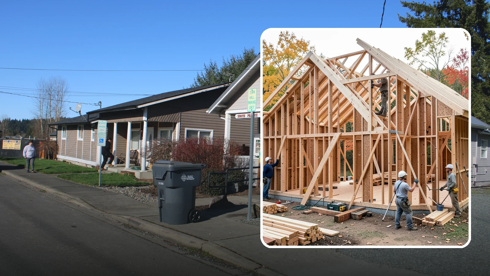 Interior Framing in South Prairie, Pierce County, WA - We frame interior partition walls to lay out rooms, closets, and openings exactly as your remodel plans call for.