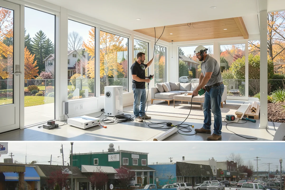Interior Framing in Stanwood, Snohomish County, WA - Interior framing runs comfortably year-round since the work stays inside the weather envelope regardless of Puget Sound...