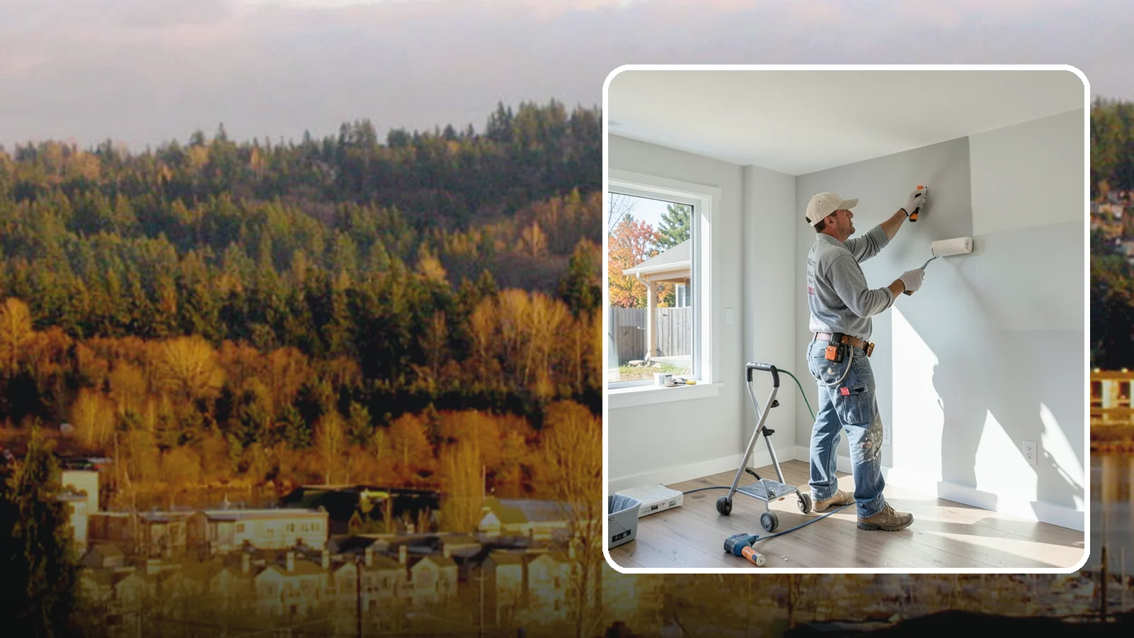 Interior Painting in Kenmore, King County, WA - Interior painting refreshes the walls, ceilings, and trim inside your Western Washington home with clean, durable finishes.