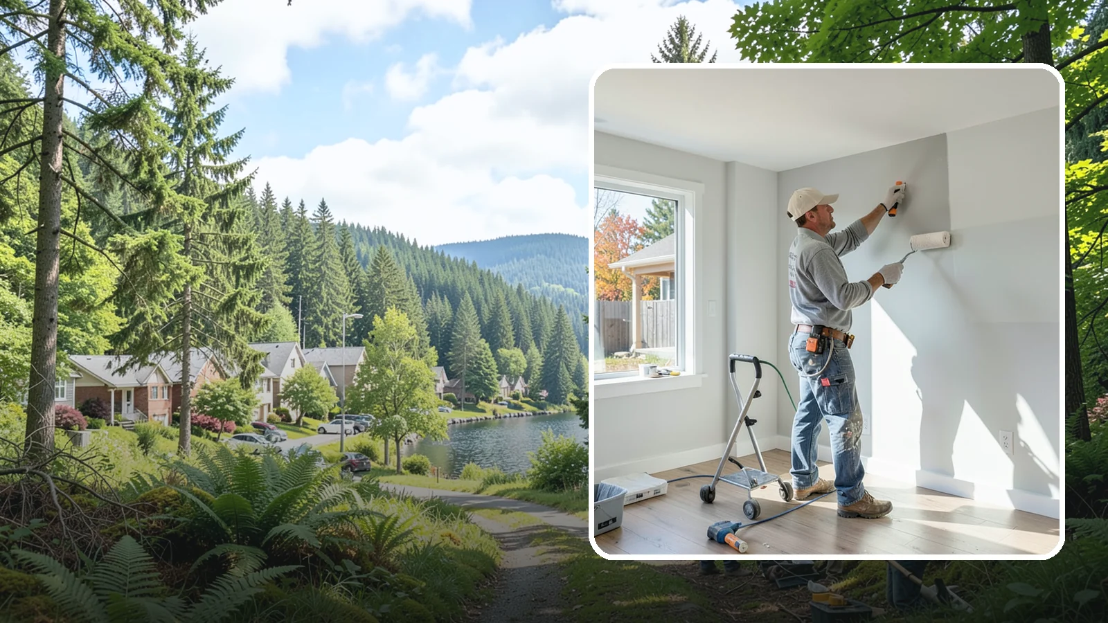 Interior Painting in Lake Forest Park, King County, WA - Interior painting refreshes the walls, ceilings, and trim inside your Western Washington home with clean, durable finishes.