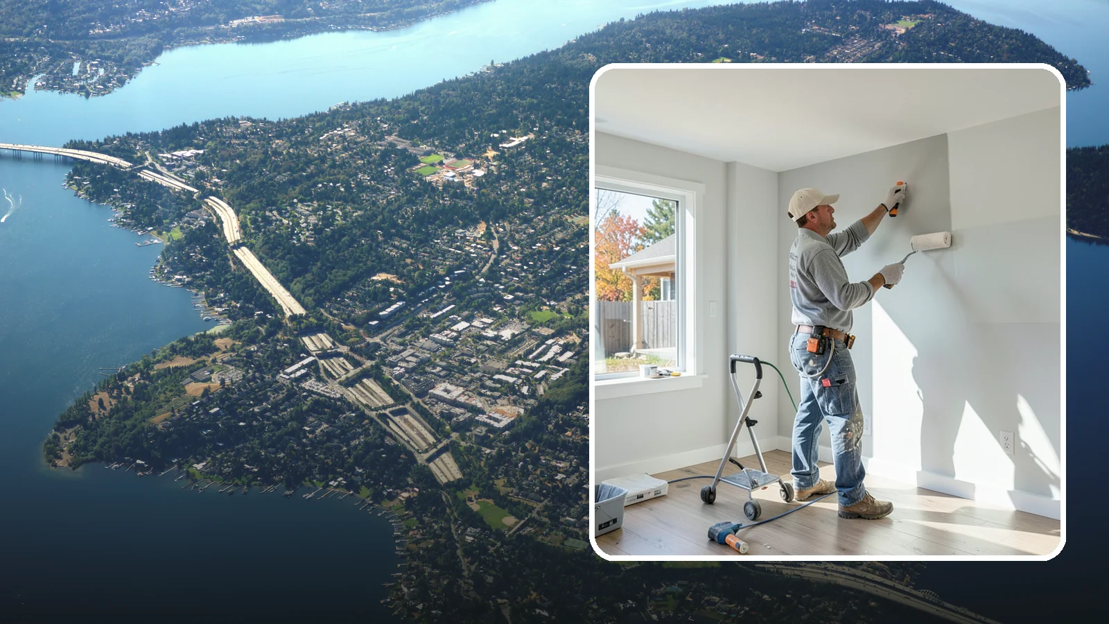 Interior Painting in Mercer Island, King County, WA - Interior painting refreshes the walls, ceilings, and trim inside your Western Washington home with clean, durable finishes.