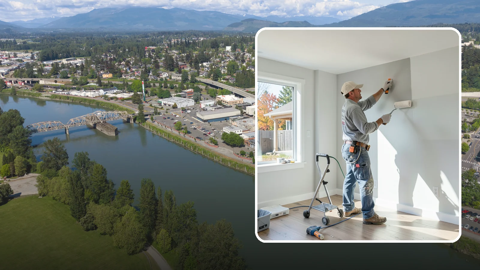 Interior Painting in Mount Vernon, Skagit County, WA - Interior painting refreshes the walls, ceilings, and trim inside your Western Washington home with clean, durable finishes.
