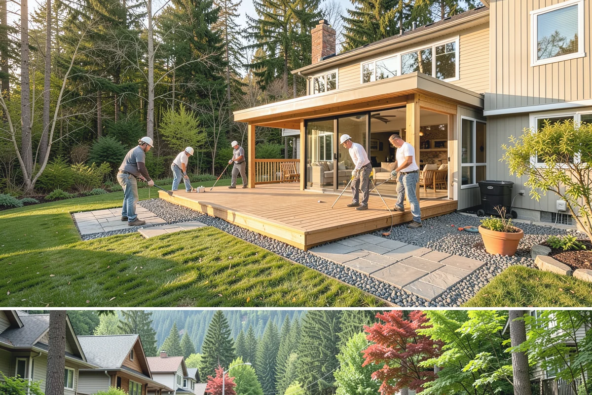 Ipe Deck Installation in Darrington, Snohomish County, WA - A dry summer install lets ipe oil finishes cure properly, though the hardwood itself tolerates installation in any season.