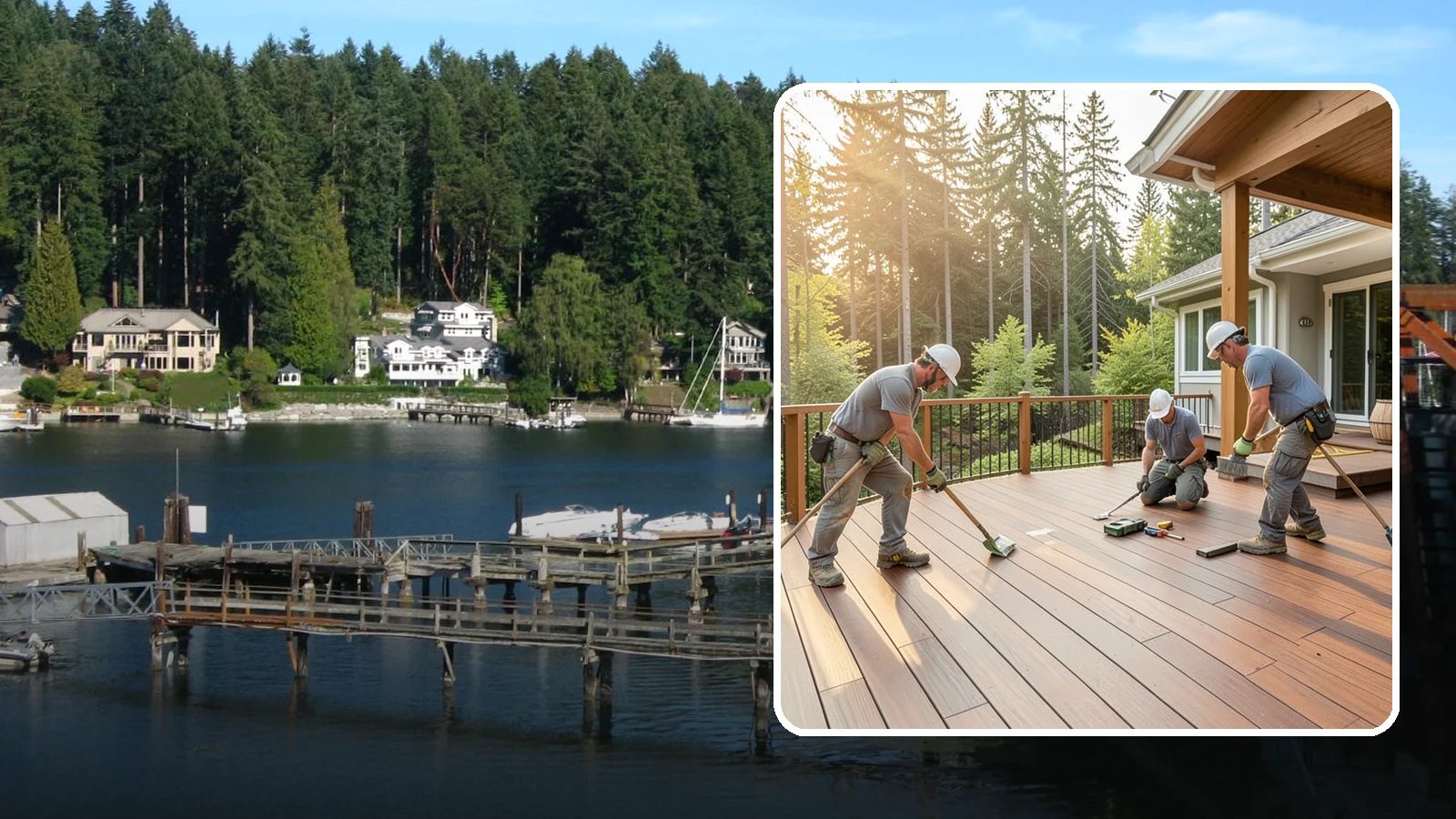Ipe Deck Installation in Gig Harbor, Pierce County, WA - Premium ipe hardwood decking that delivers exceptional density and decades of Northwest durability.