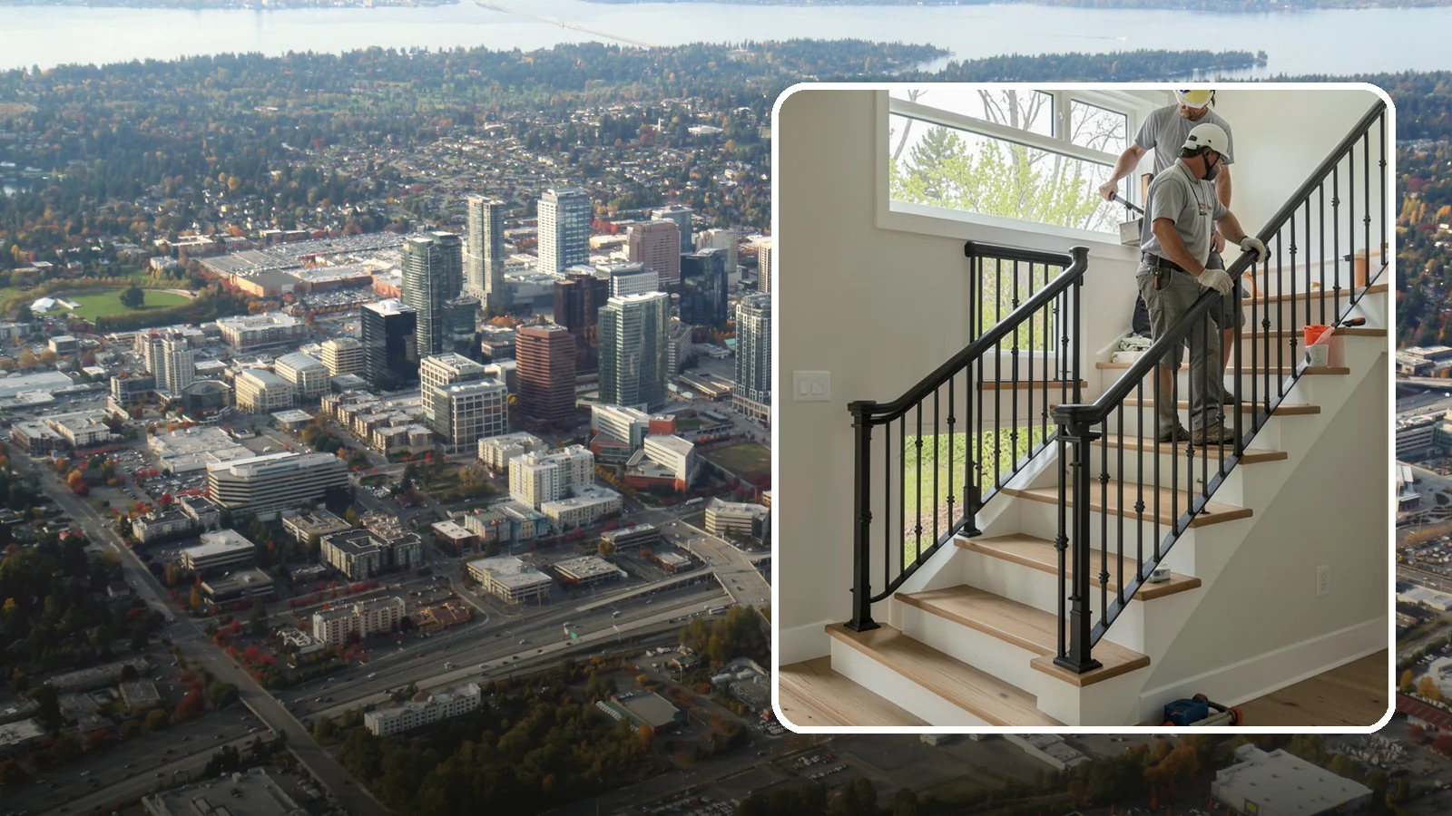 Iron Railing Installation in Bellevue, King County, WA - Wrought and welded iron railings that combine classic strength with custom detail.