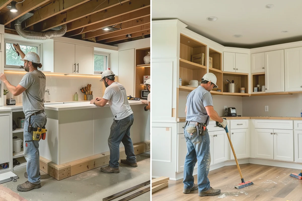 Iron Railing Installation in Bellevue, King County, WA - Measure the stair and design the railing pattern