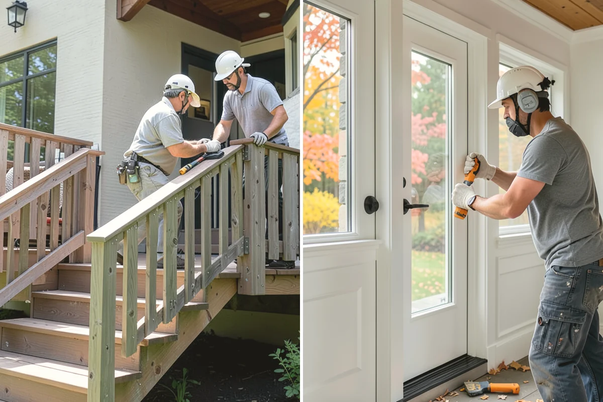 Iron Railing Installation in Black Diamond, King County, WA - Measure the stair and design the railing pattern
