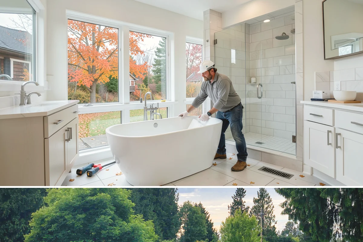 Iron Railing Installation in Bonney Lake, Pierce County, WA - Iron railing installation is an indoor project that can be scheduled comfortably in any season.